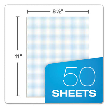 TOPS™ Quadrille Pads, Quadrille Rule (8 Sq-in), 50 White 8.5 X 11 Sheets freeshipping - TVN Wholesale